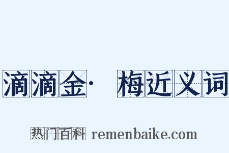 滴滴金·梅近义词是什么意思的图片